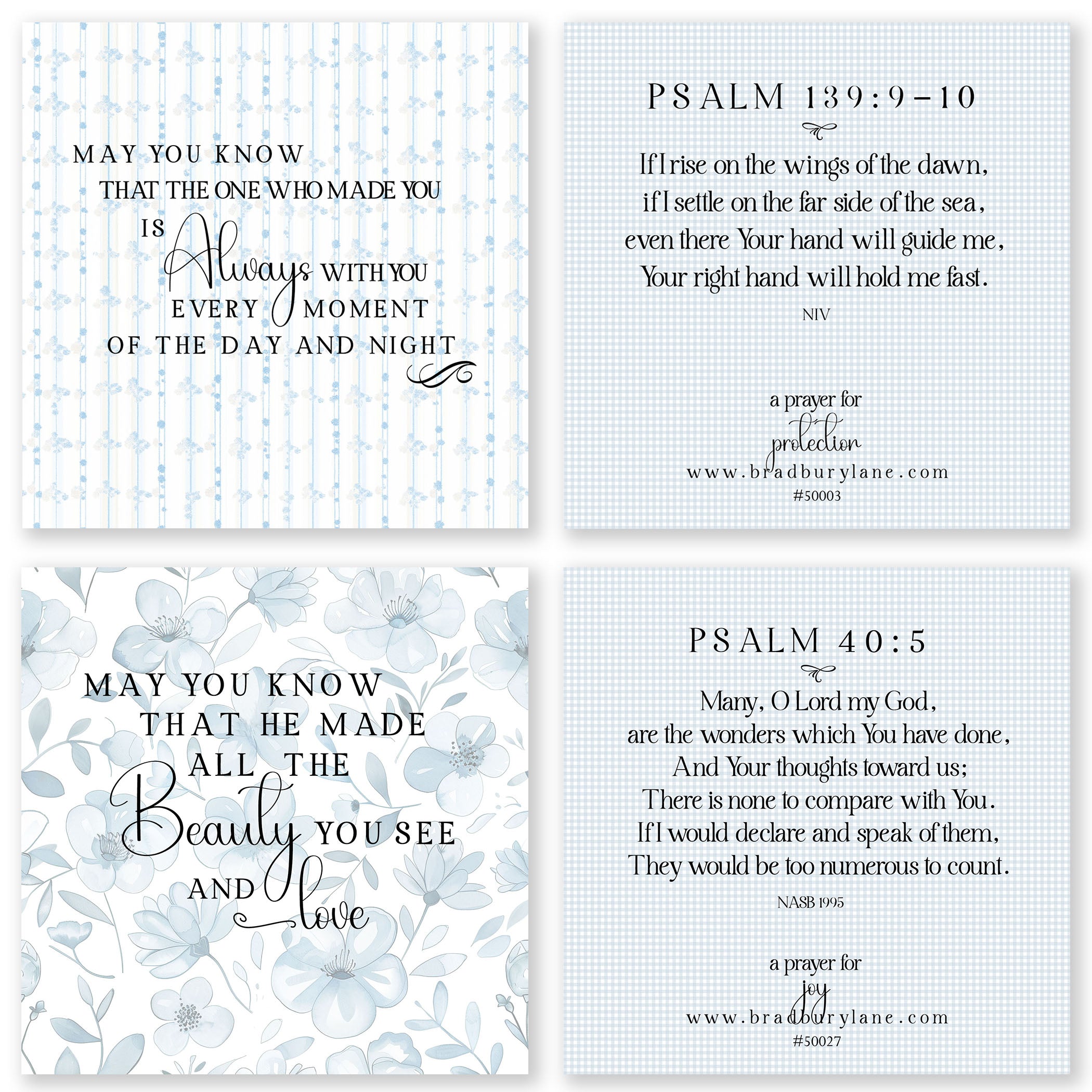 31 Days of Prayers for You in Blue Boxed Mini Print Collection w/Acrylic Holder