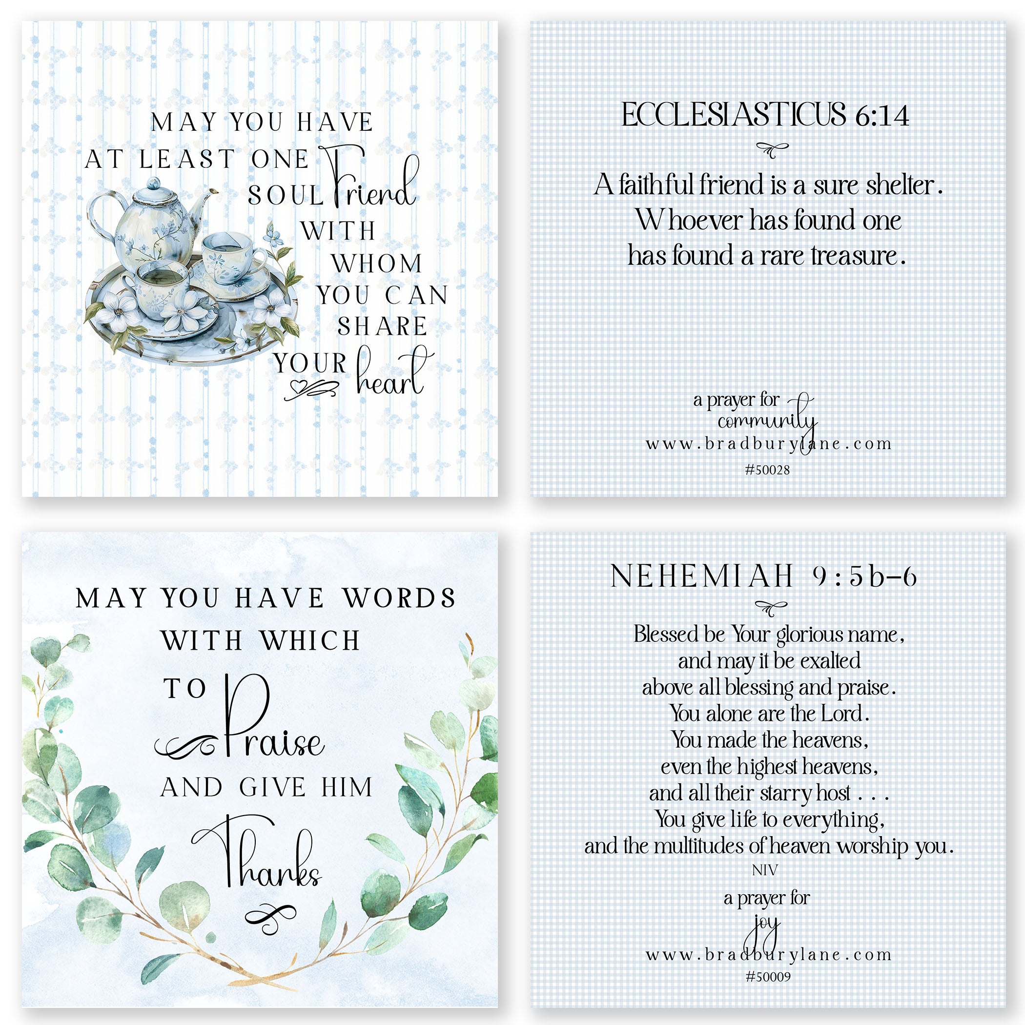 31 Days of Prayers for You in Blue Boxed Mini Print Collection w/Acrylic Holder