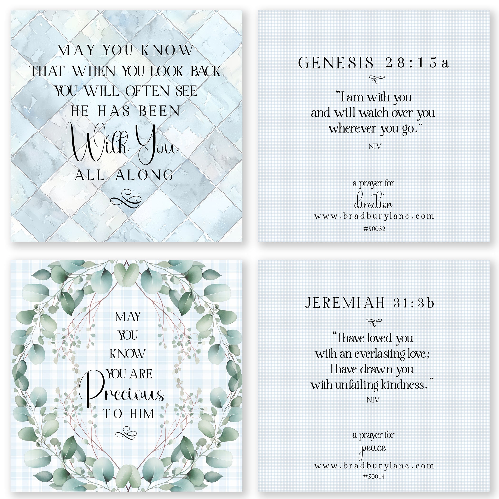 31 Days of Prayers for You in Blue Boxed Mini Print Collection w/Acrylic Holder