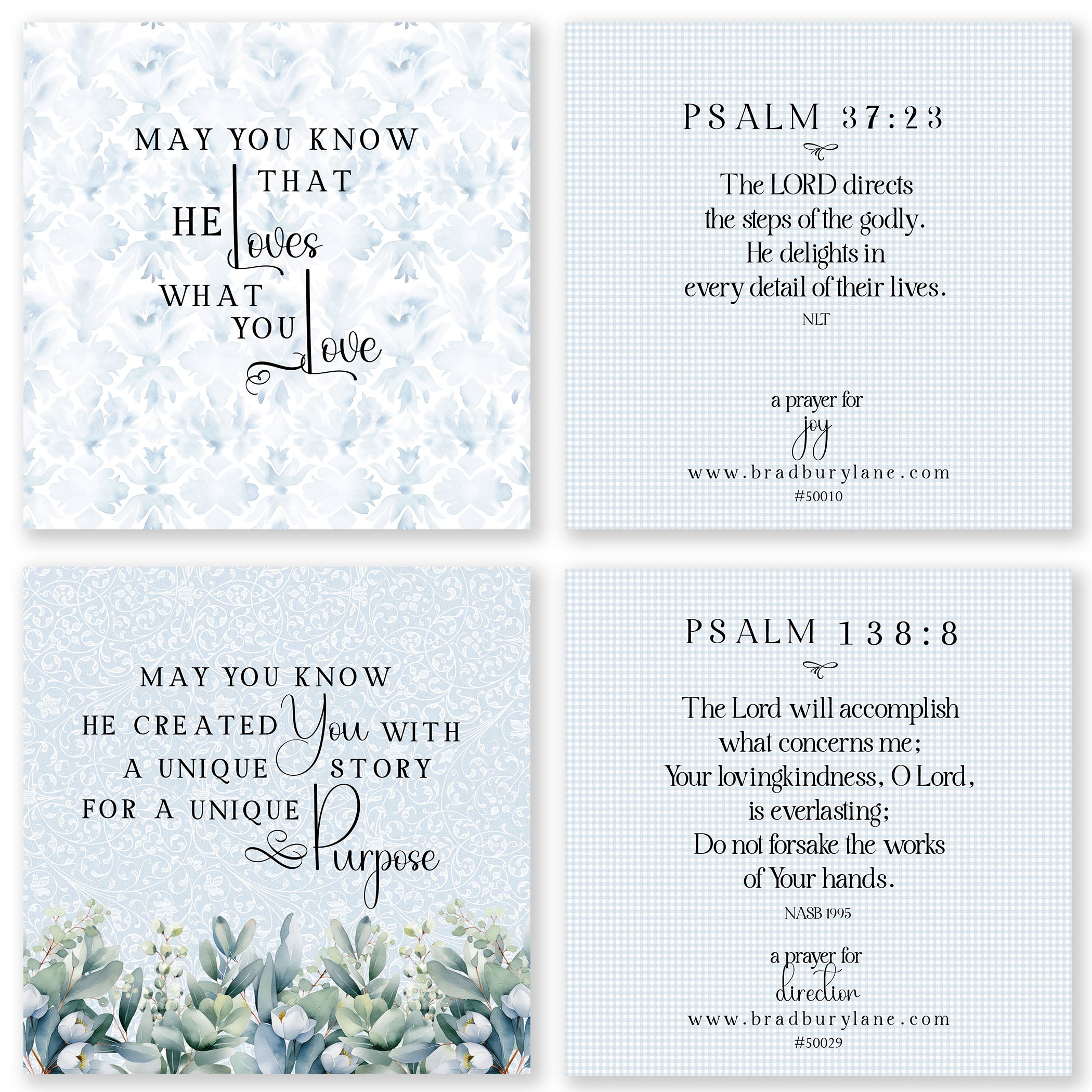 31 Days of Prayers for You in Blue Boxed Mini Print Collection w/Acrylic Holder