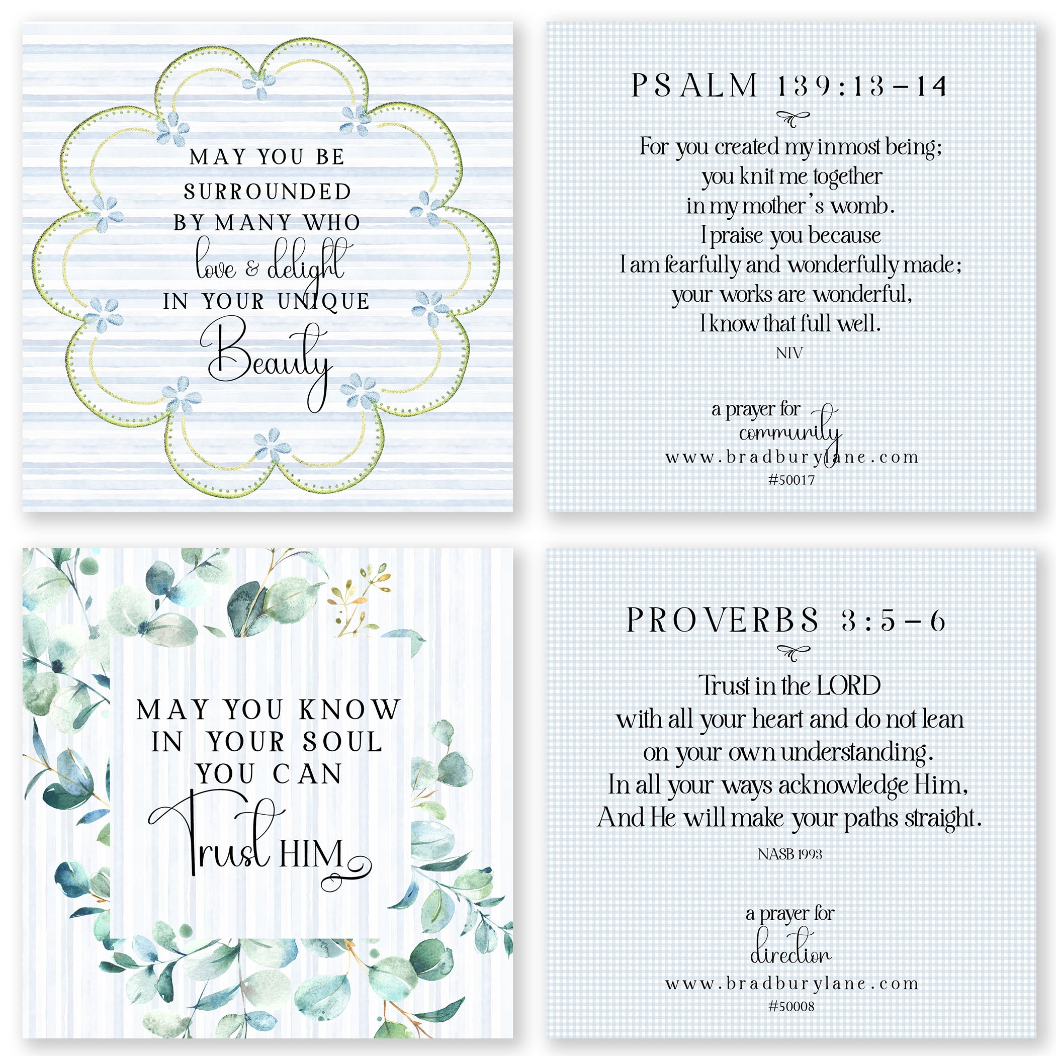 31 Days of Prayers for You in Blue Boxed Mini Print Collection w/Acrylic Holder