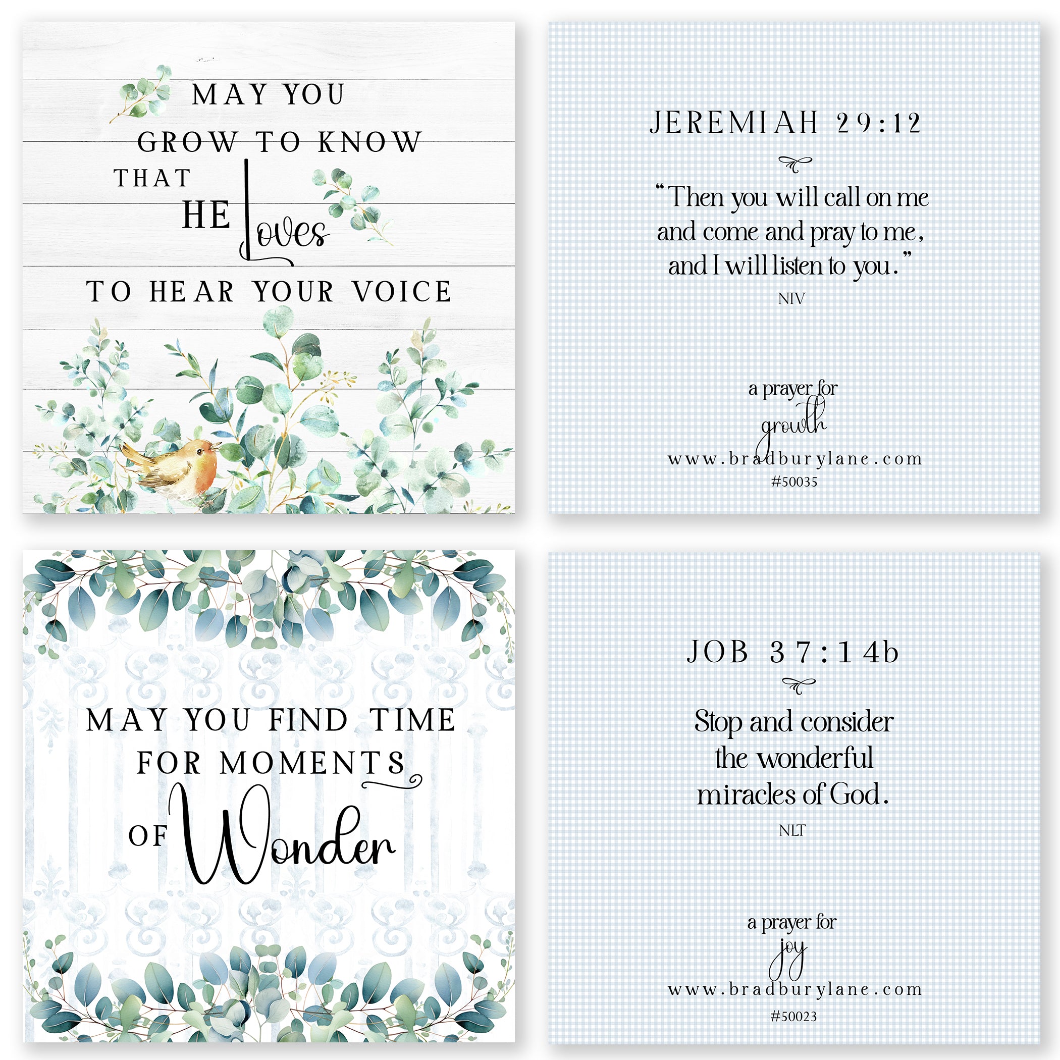 31 Days of Prayers for You in Blue Boxed Mini Print Collection w/Acrylic Holder