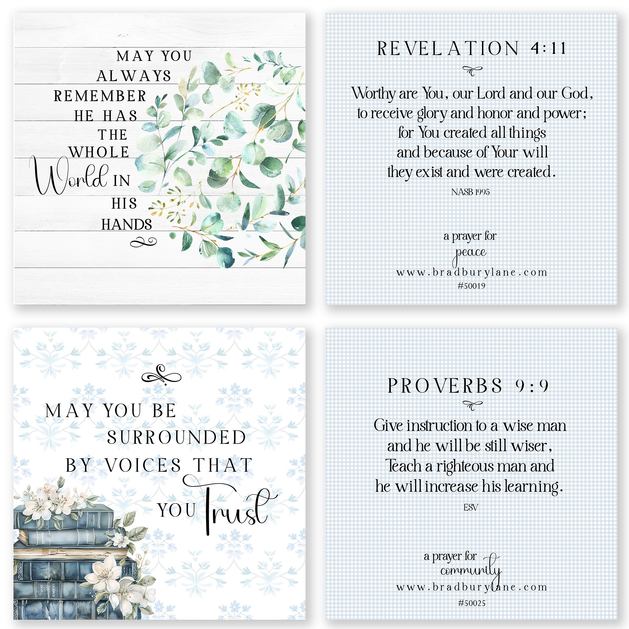 31 Days of Prayers for You in Blue Boxed Mini Print Collection w/Acrylic Holder