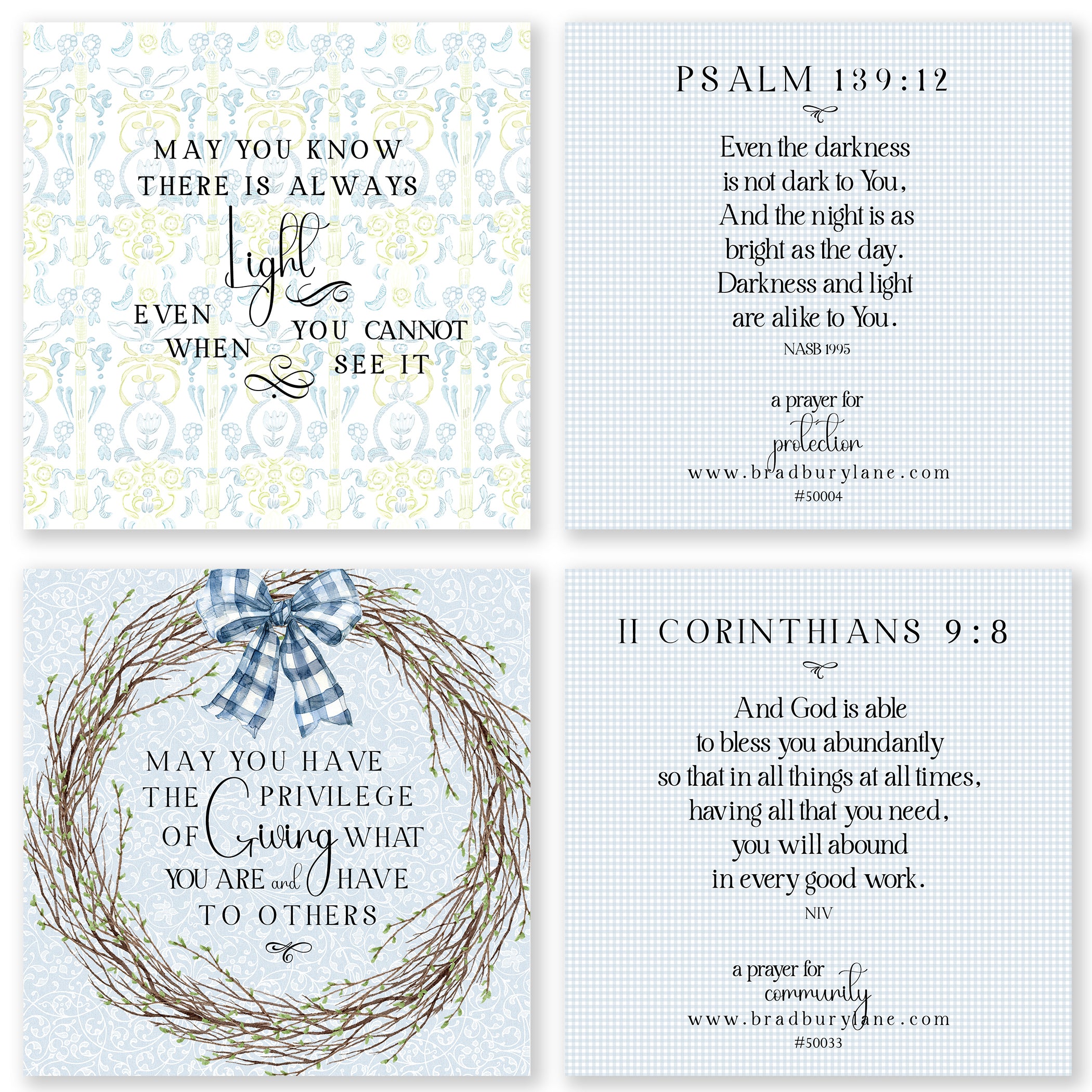 31 Days of Prayers for You in Blue Boxed Mini Print Collection w/Acrylic Holder