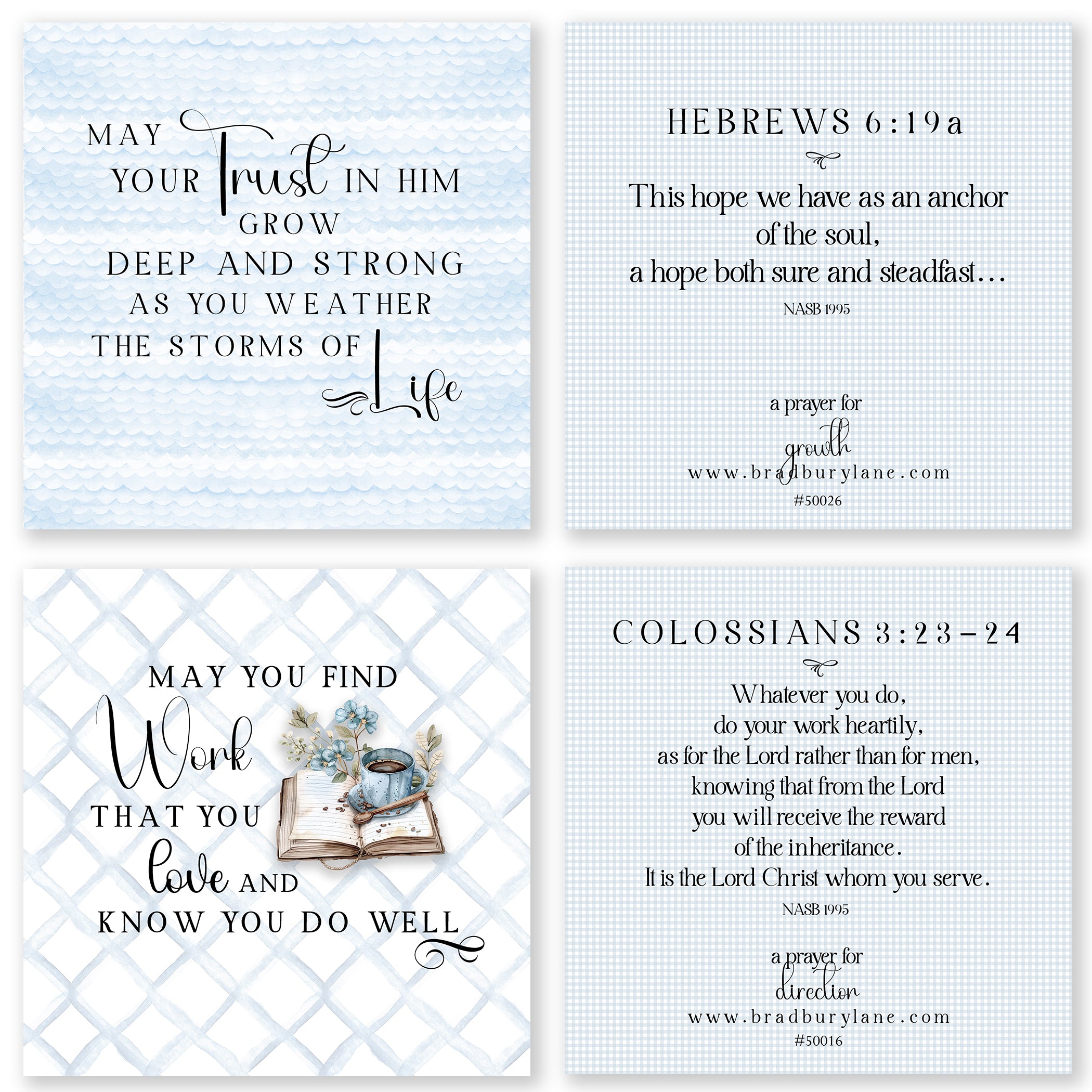 31 Days of Prayers for You in Blue Boxed Mini Print Collection w/Acrylic Holder