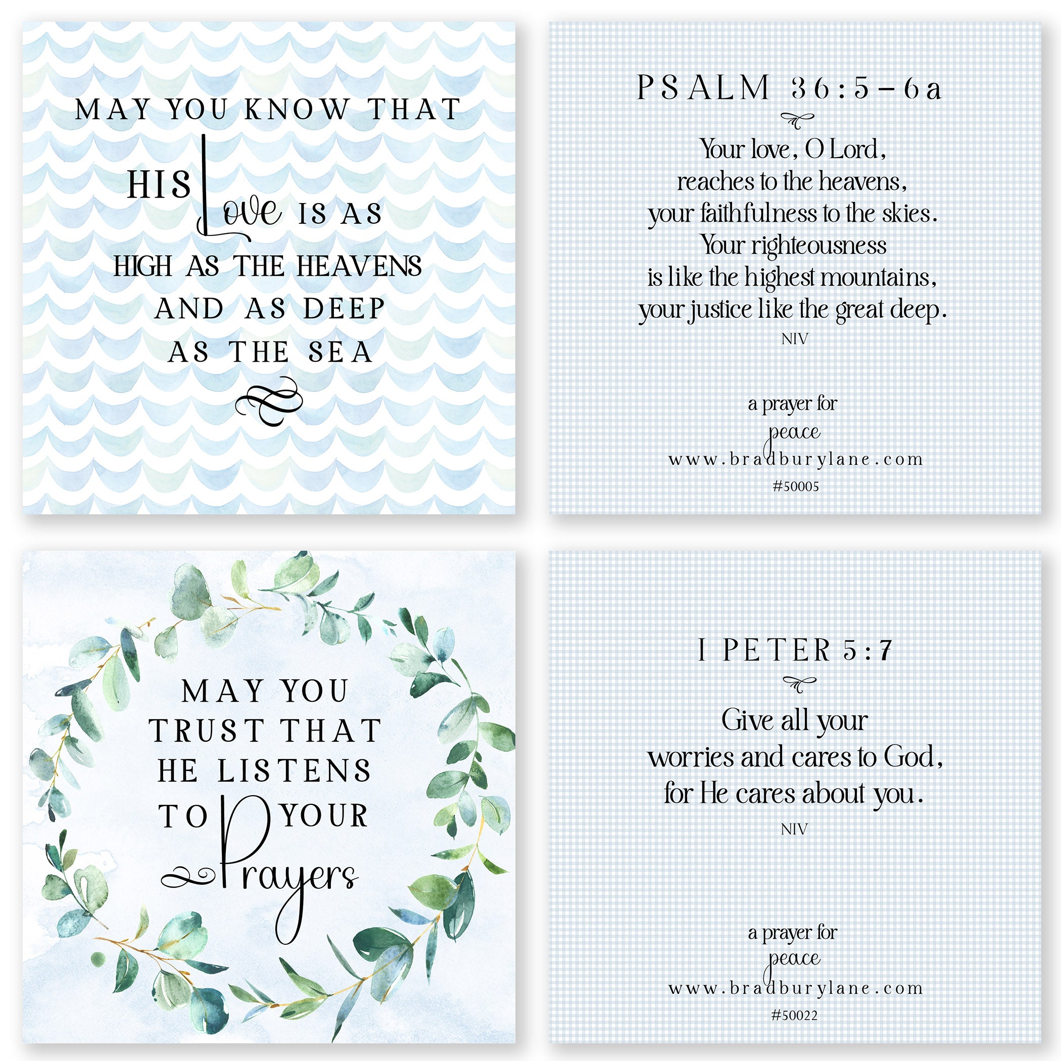 31 Days of Prayers for You in Blue Boxed Mini Print Collection w/Acrylic Holder