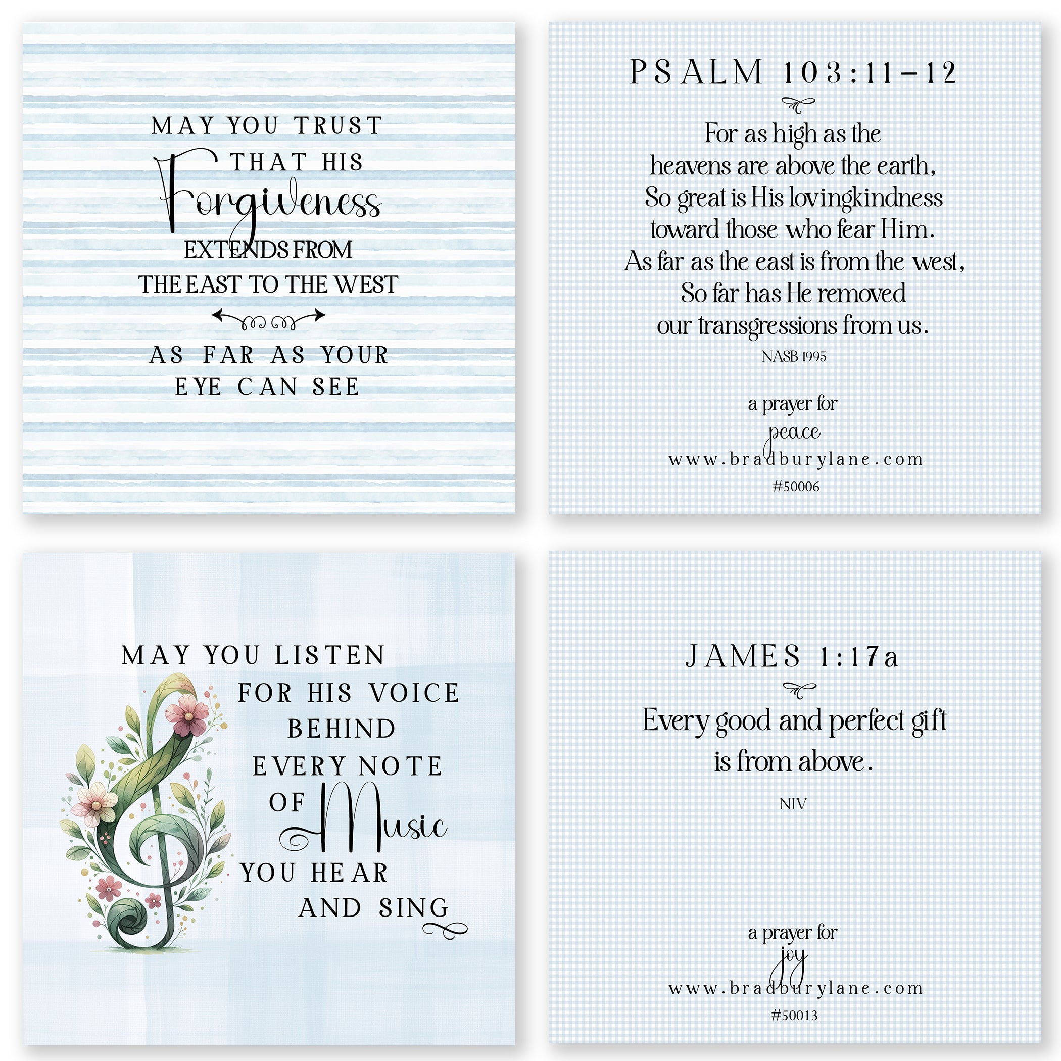 31 Days of Prayers for You in Blue Boxed Mini Print Collection w/Acrylic Holder