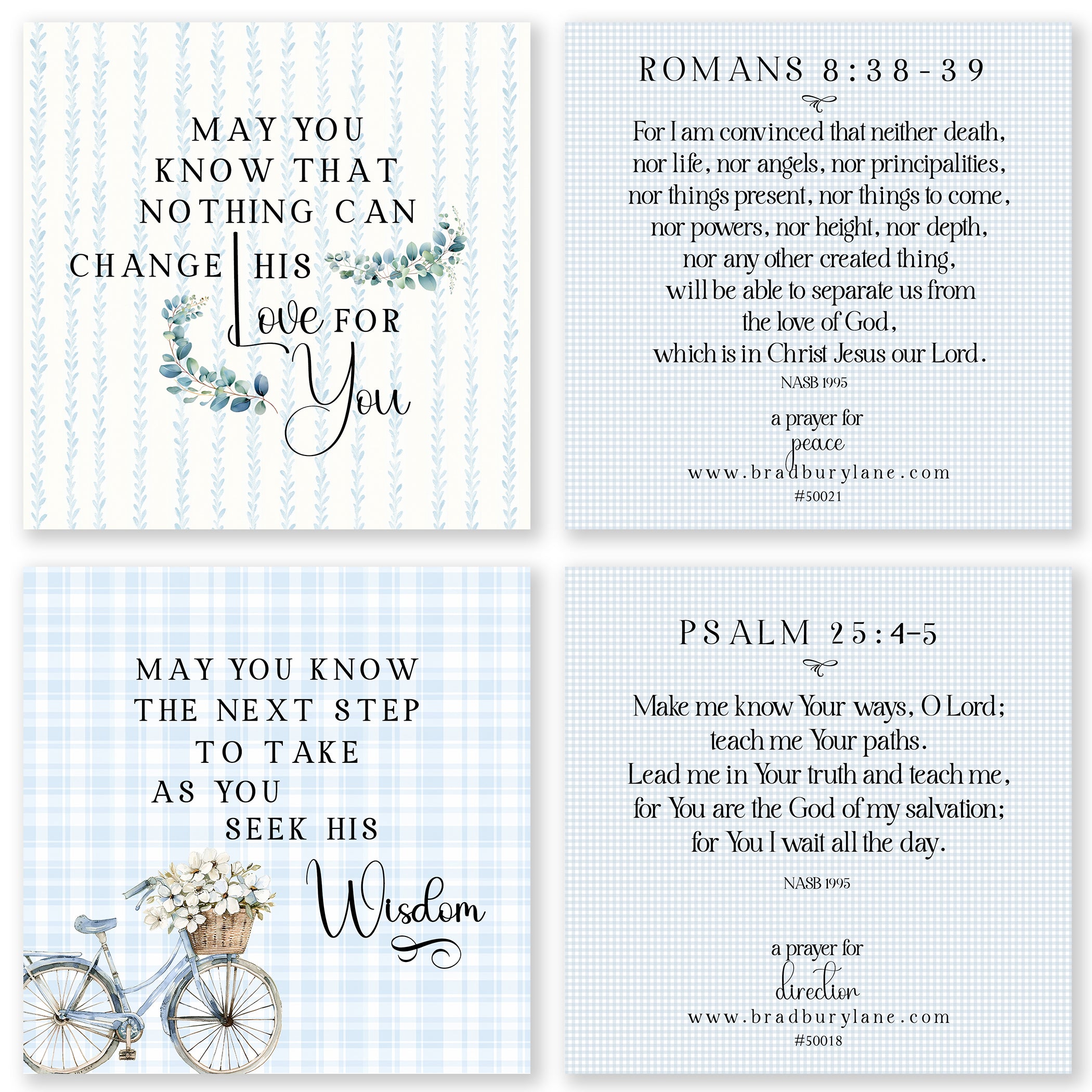 31 Days of Prayers for You in Blue Boxed Mini Print Collection w/Acrylic Holder