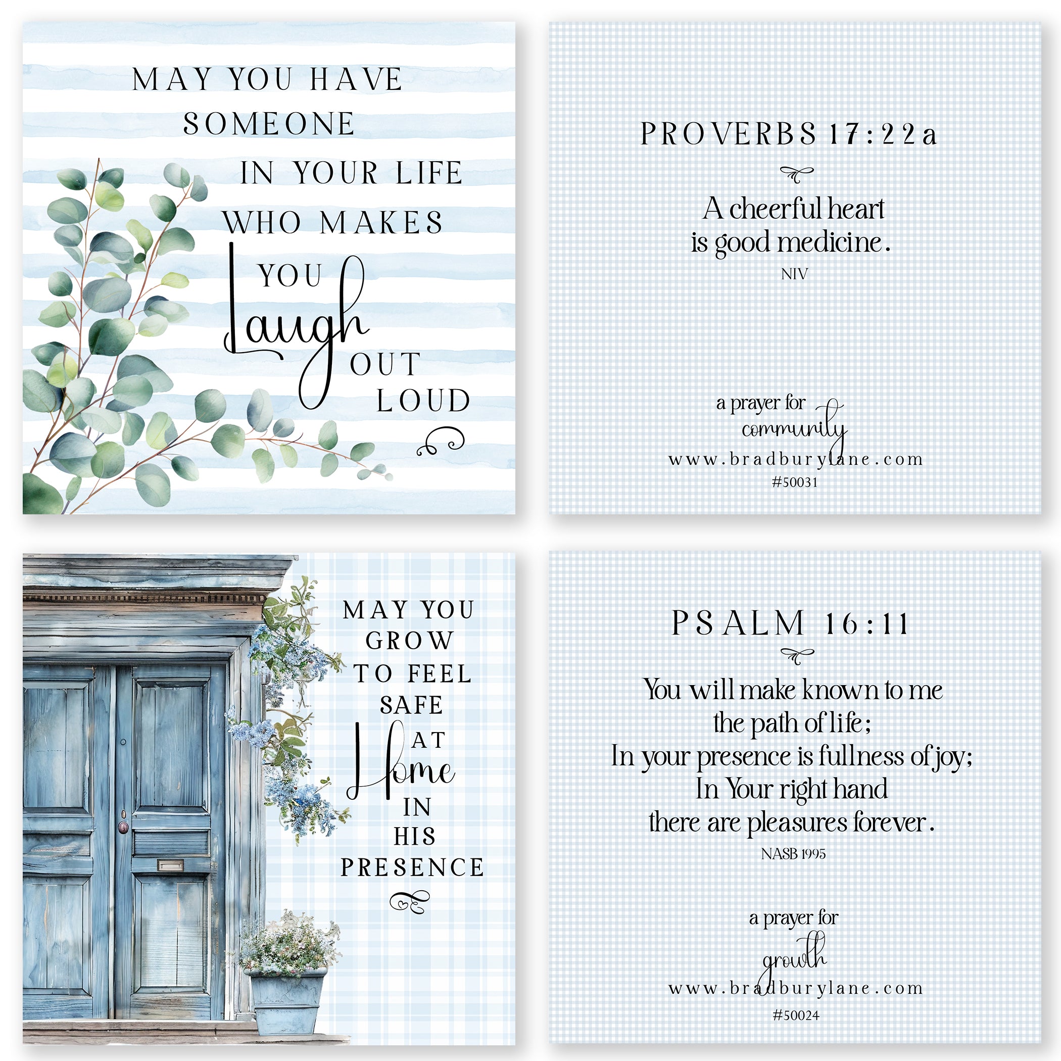 31 Days of Prayers for You in Blue Boxed Mini Print Collection w/Acrylic Holder