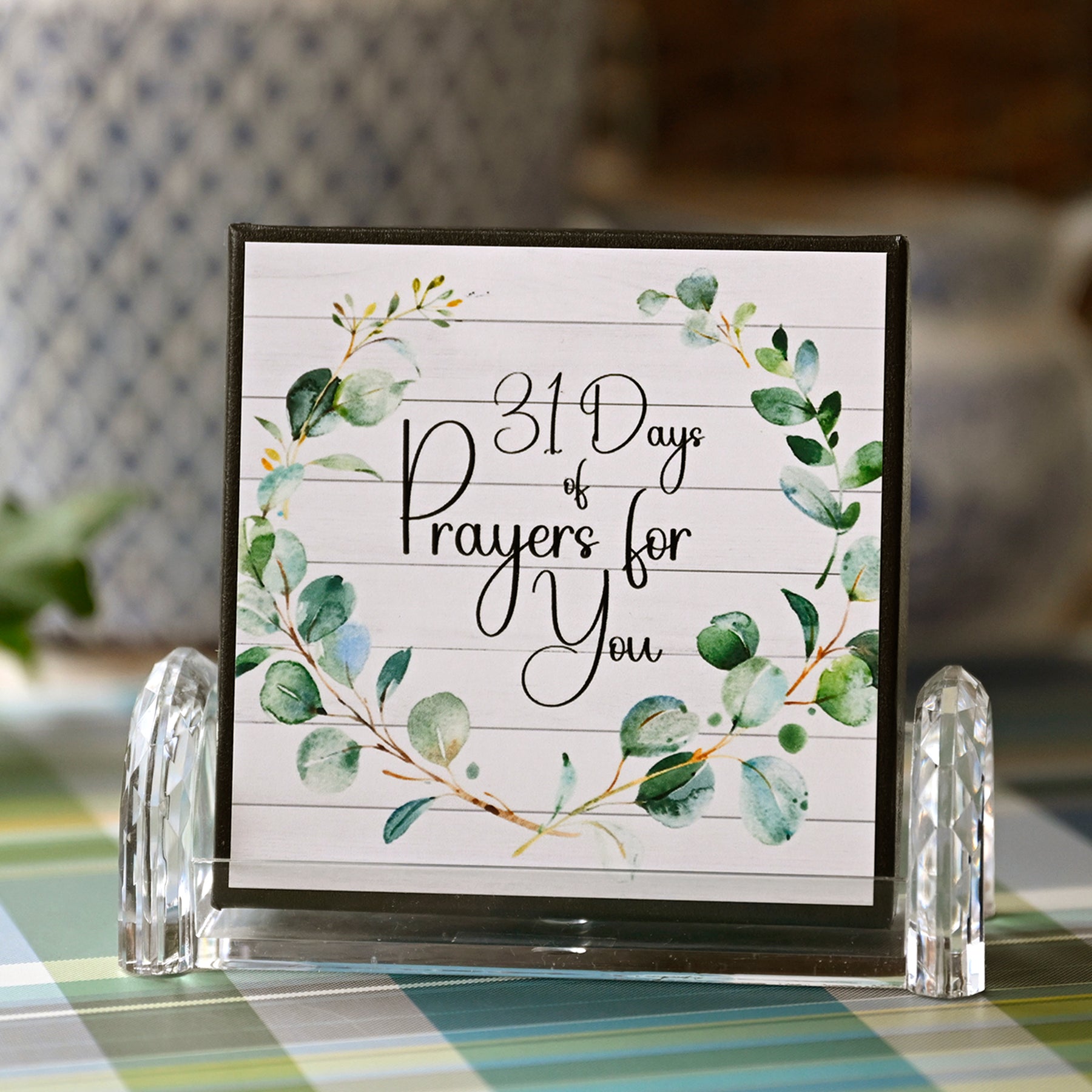 31 Days of Prayers for You in Blue Boxed Mini Print Collection w/Acrylic Holder